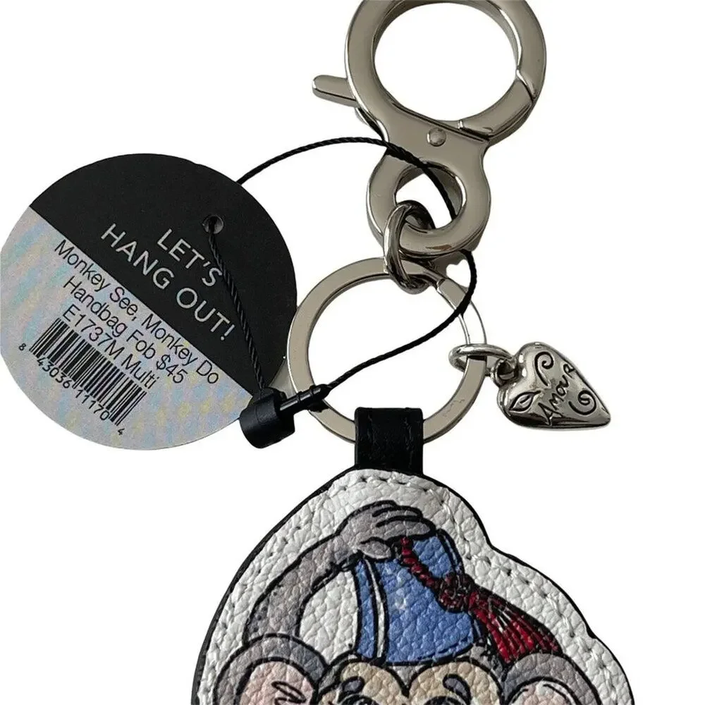 Brighton Let's Hang Out Monkey See Monkey Do Handbag Keychain FOB